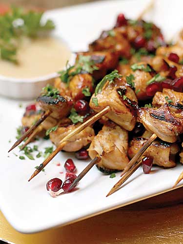 Cider Honey Glazed Chicken Skewer with Mustard Dipping Sauce Recipe