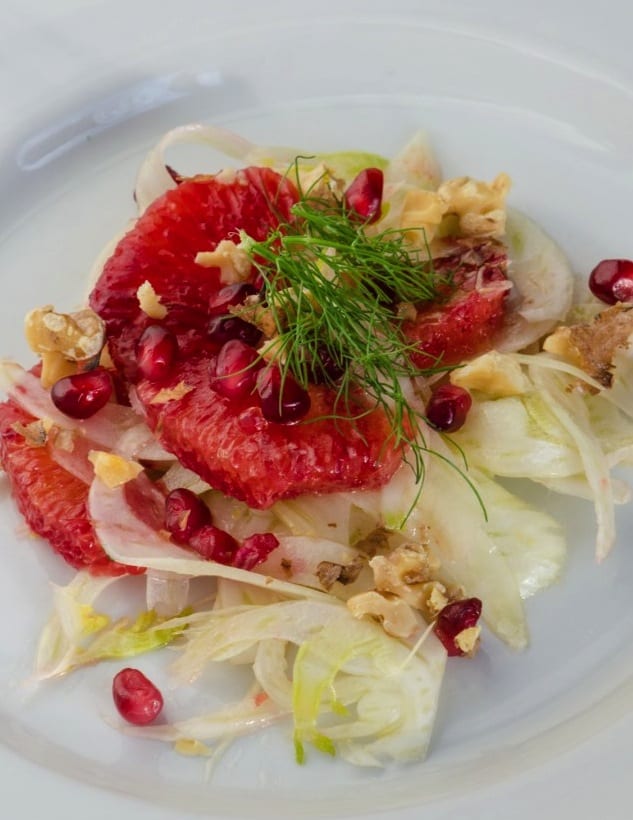 Fennel Salad with orange, pomegranate and walnuts recipe