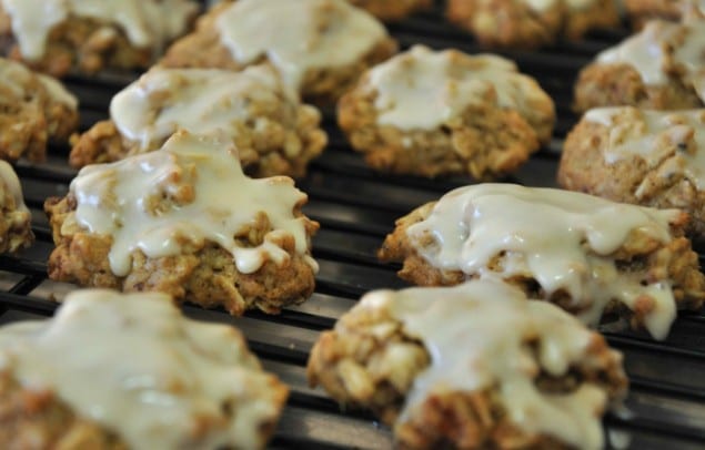 Oat Pecan Cookies with Whiskey Frosting recipe