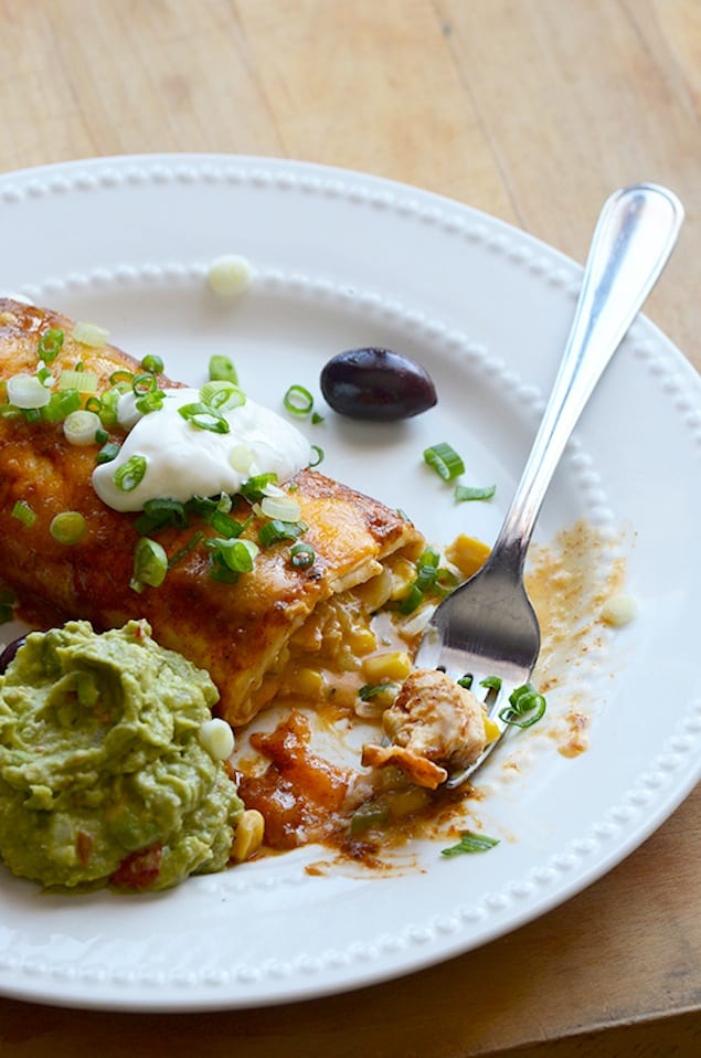 enchiladas chicken corn