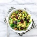 warm brussel salad with black truffle oil