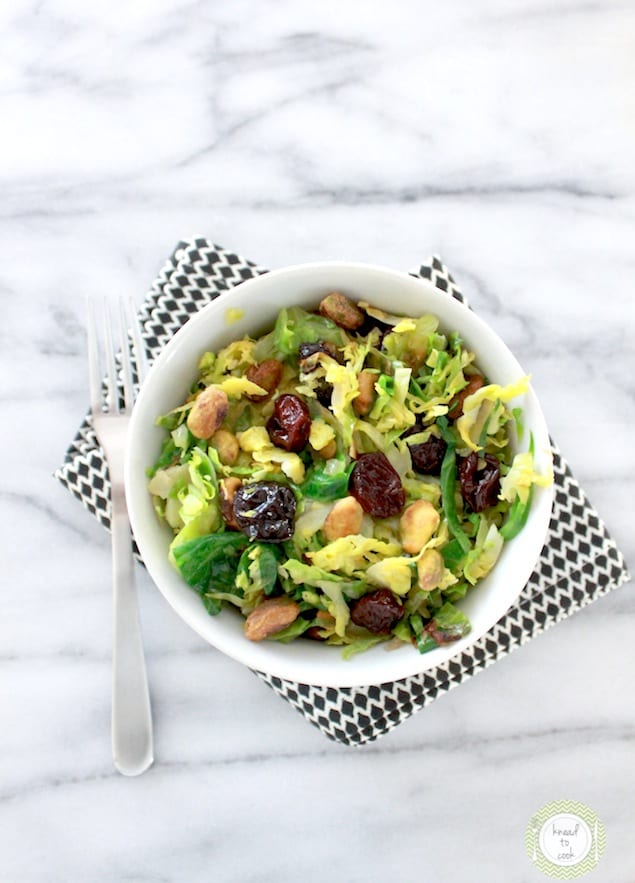 warm brussel salad with black truffle oil