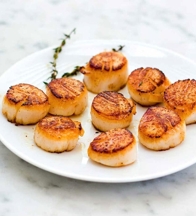 Miso Blood Orange Scallops