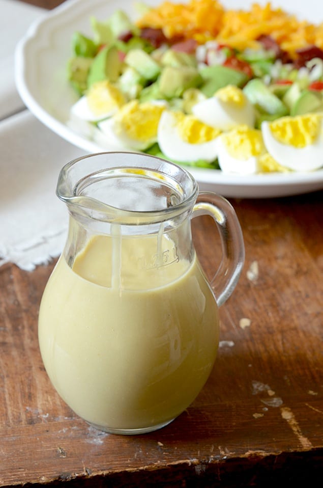 Roasted-Garlic-Salad-Dressing-with-Cobb-Salad