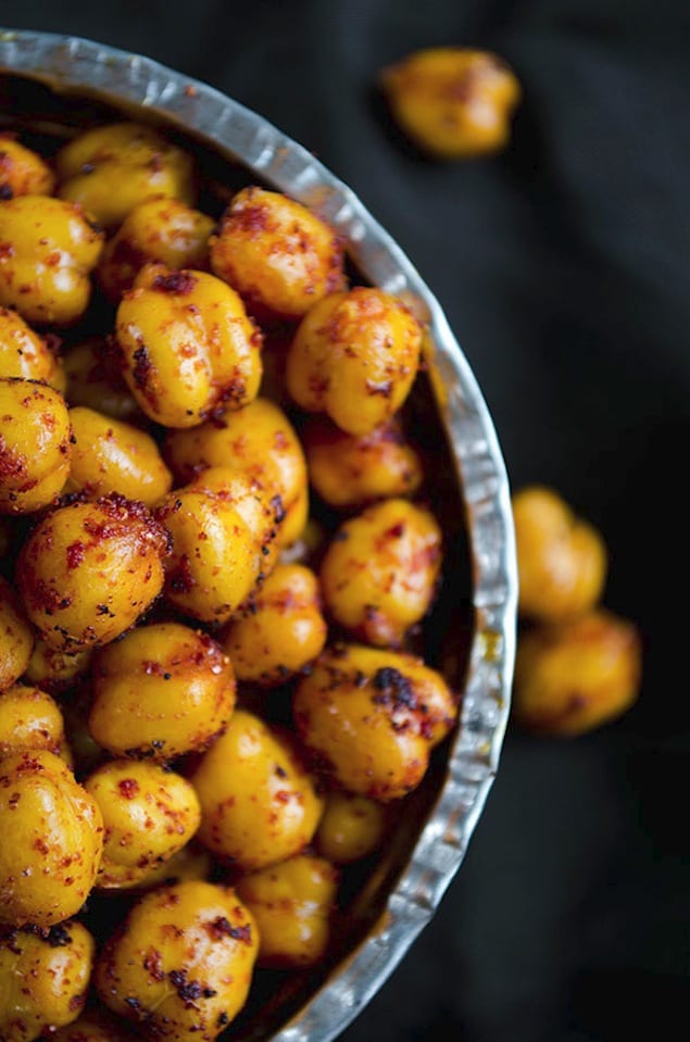 Crispy spiced chickpeas