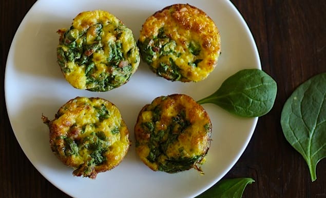 Spinach-Prosciutto-Frittatas