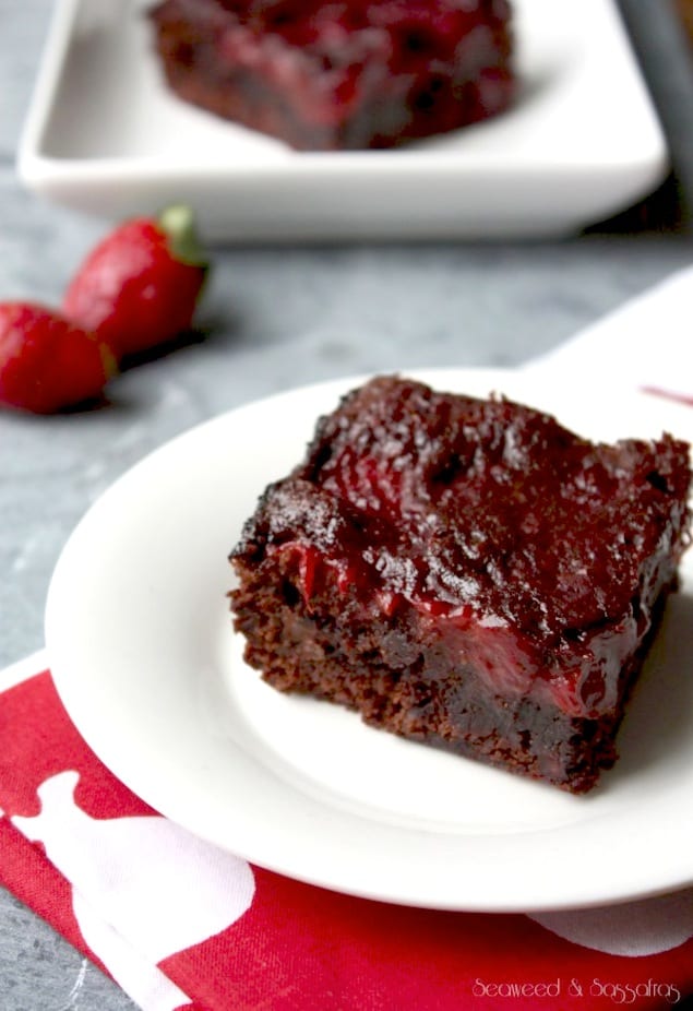 Strawberry Balsamic Brownies