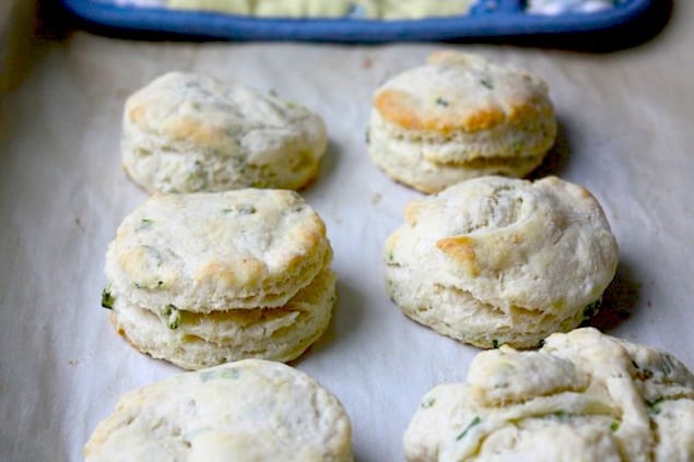 flaky chive biscuits