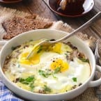 bake mushroom and egg for two recipe