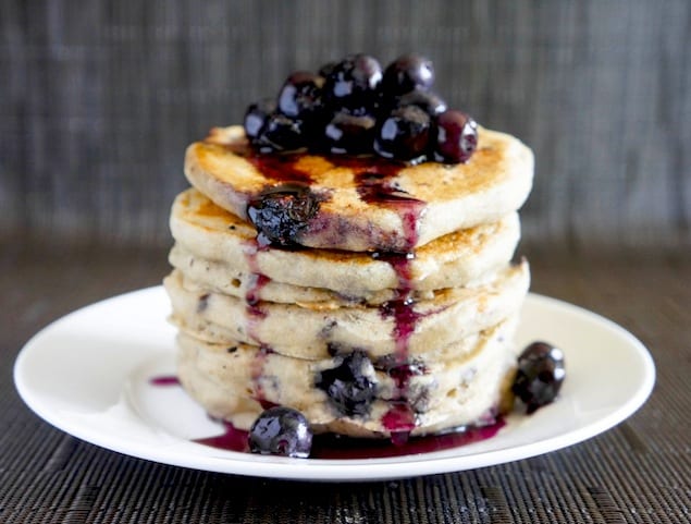 Dark Chocolate Blueberry Pancakes