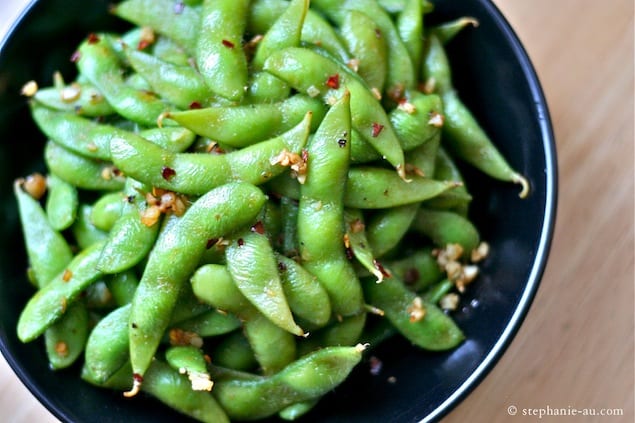 garlic-edamame