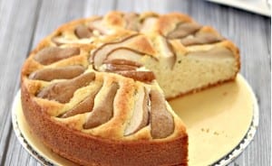 Pear and Walnut Cake with Ginger Syrup