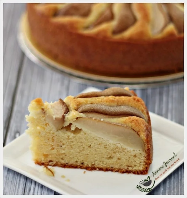 pear and hazelnut cake 048