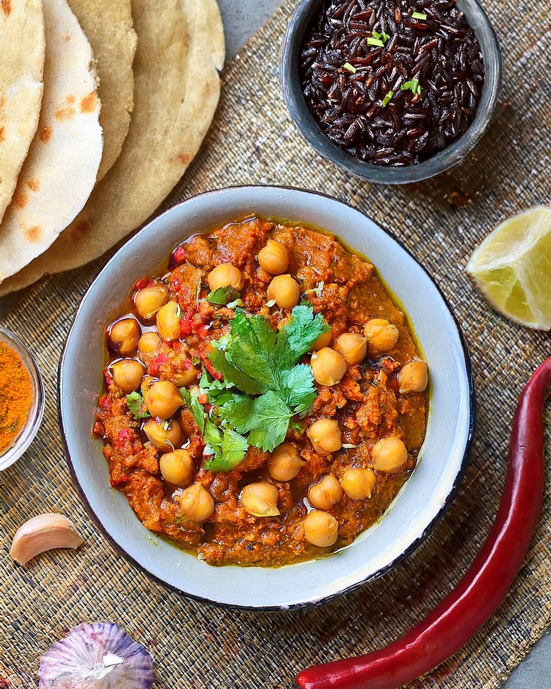 Chana Masala Black Rice
