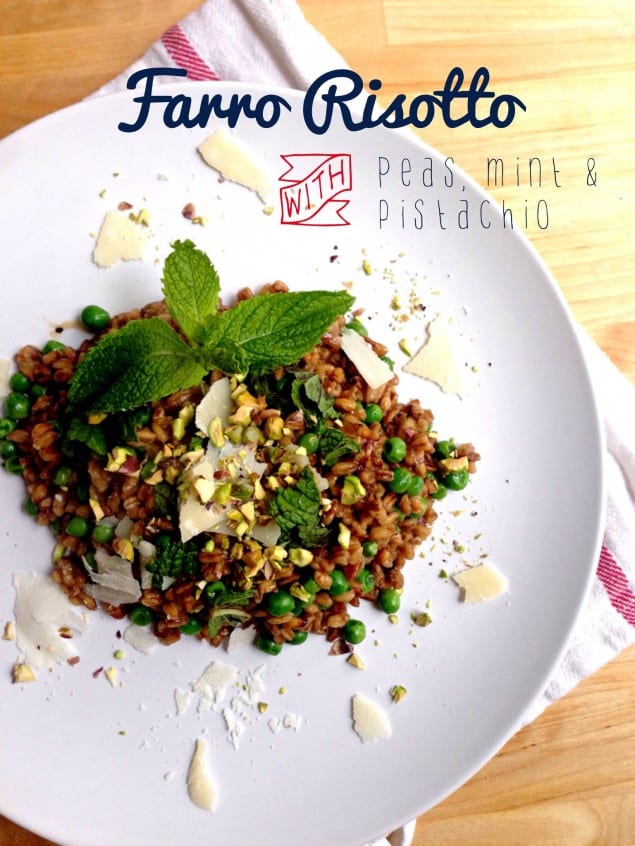 Farro Risotto Peas Header w Logo