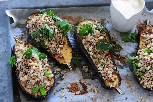 Spiced Eggplant with Yogurt and Quinoa - Honest Cooking