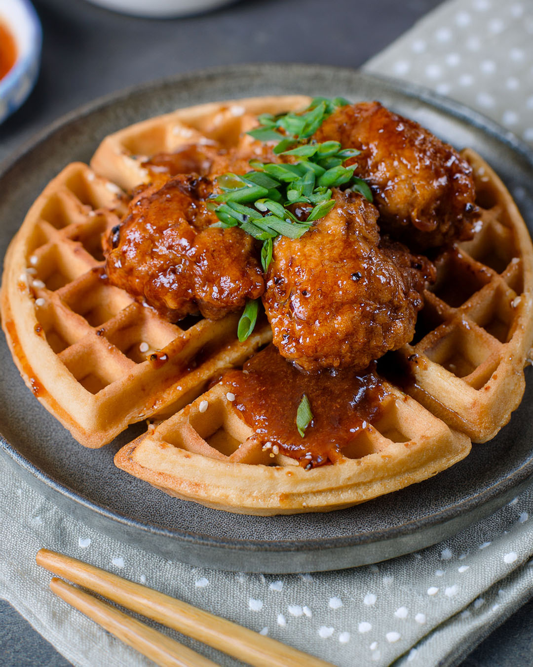 Korean Chicken Waffles