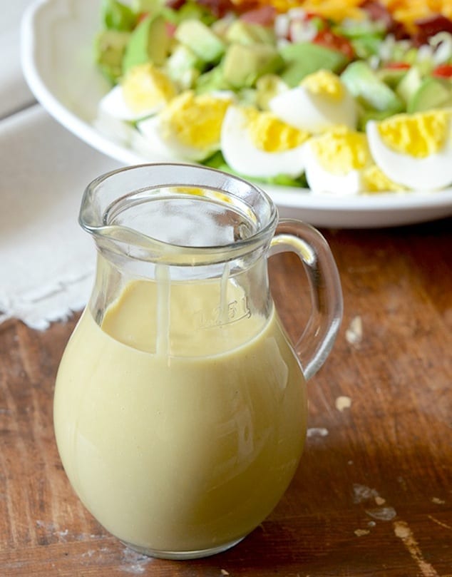 Roasted-Garlic-Salad-Dressing-with-Cobb-Salad