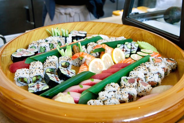 Huge sushi platter from Chef Masaharu Morimoto