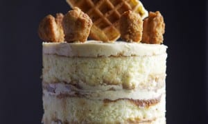 chicken waffles cake