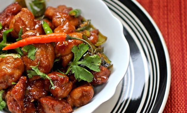 A balance of soy sauce and fiery chilis combine with chicken for great flav...