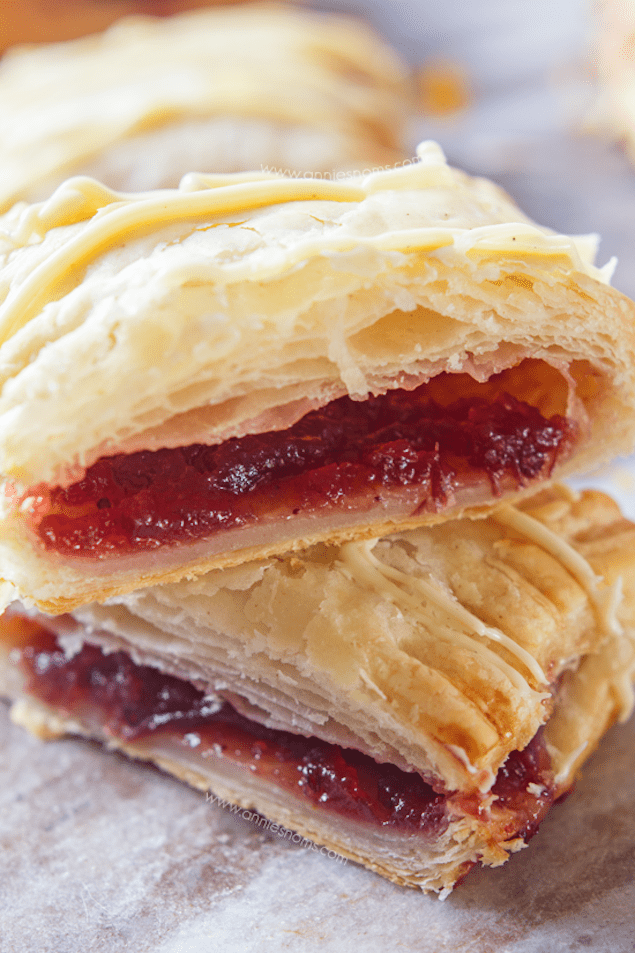 Flaky Cranberry and Orange Puff Pastry Hand Pies