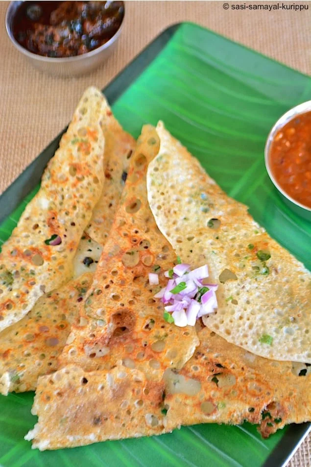 Instant Onion Rava Dosa