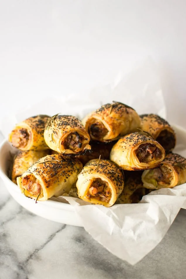 Aussie Leek and Rosemary Pork Sausage Rolls