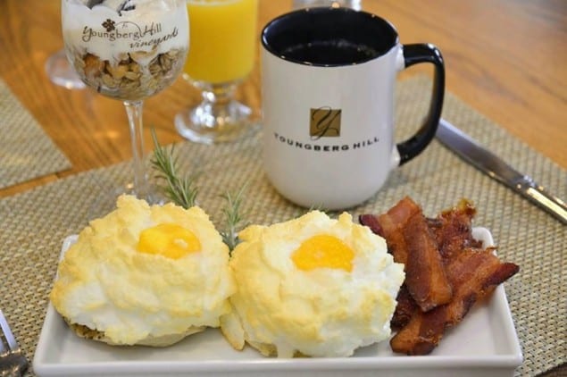 Heavenly eggs are part of the delightful experience at Youngberg Hill Inn. ( Image Kurt Winner)