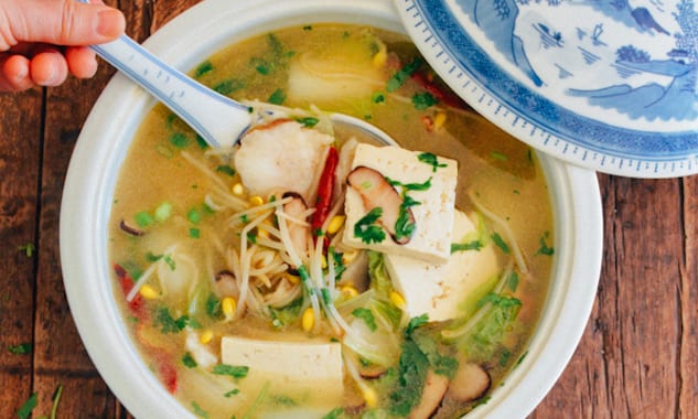 Simple Tofu and Seafood Soup