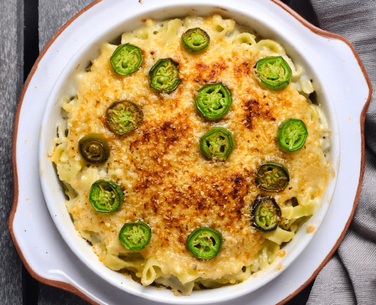 Baked Gruyere and Jalapeño Mac and Cheese