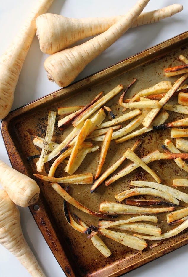 peeling parsnips