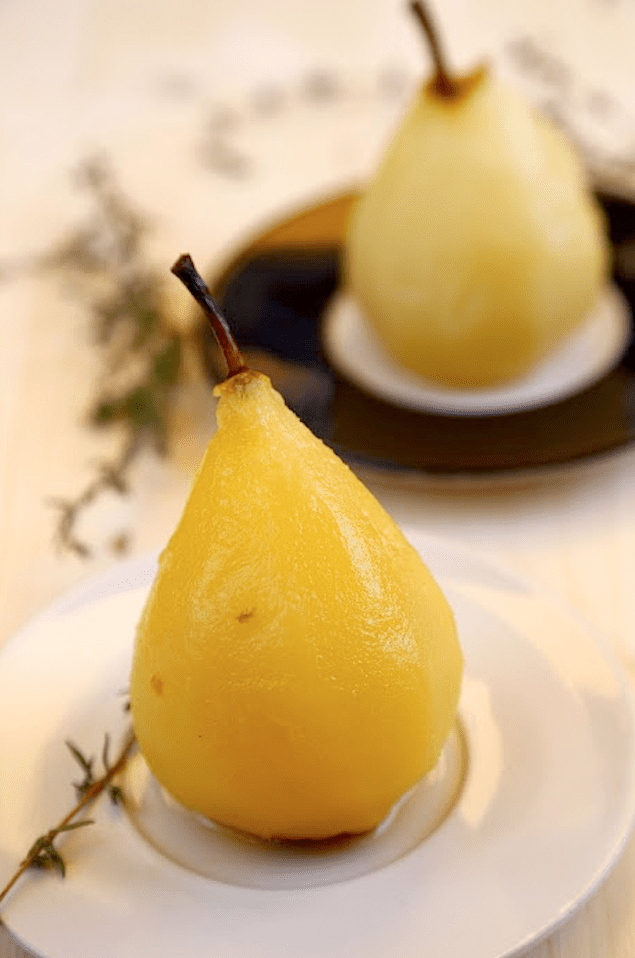 thyme poached pear recipe