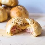 Cheddar and Ham Filled Bread Rolls Recipe