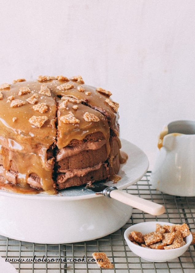 Double-Chocolate-Layer-Cake-with-Salted-Caramel-and-Sesame-Snaps-2