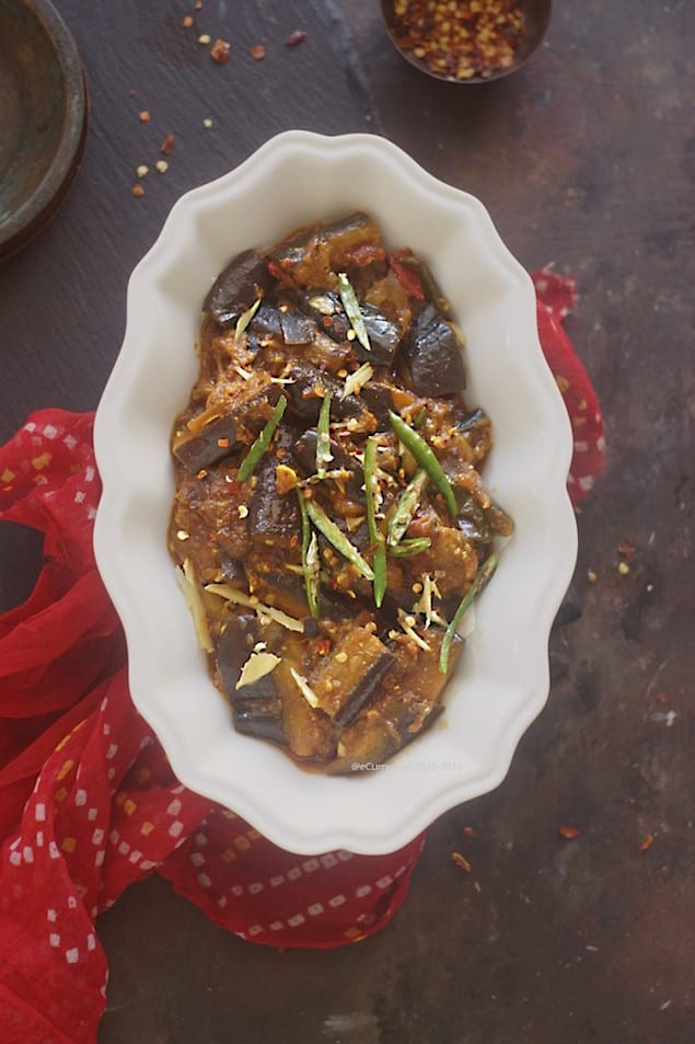 Pan-Fried Eggplant with Chili and Garlic Sauce