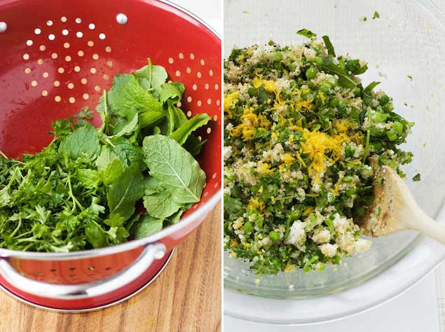 pea-mint-feta-quinoa-fritters