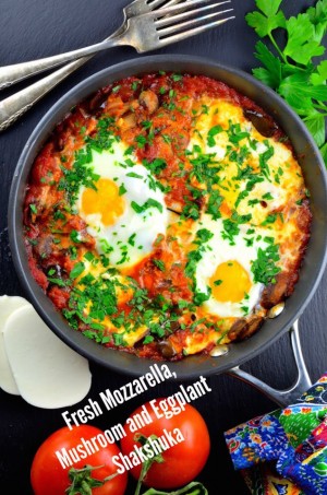 Mushroom and Eggplant Shakshuka