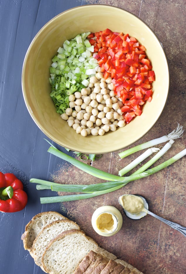 Delights of Dijon — Chickpea Salad with Spring Onions