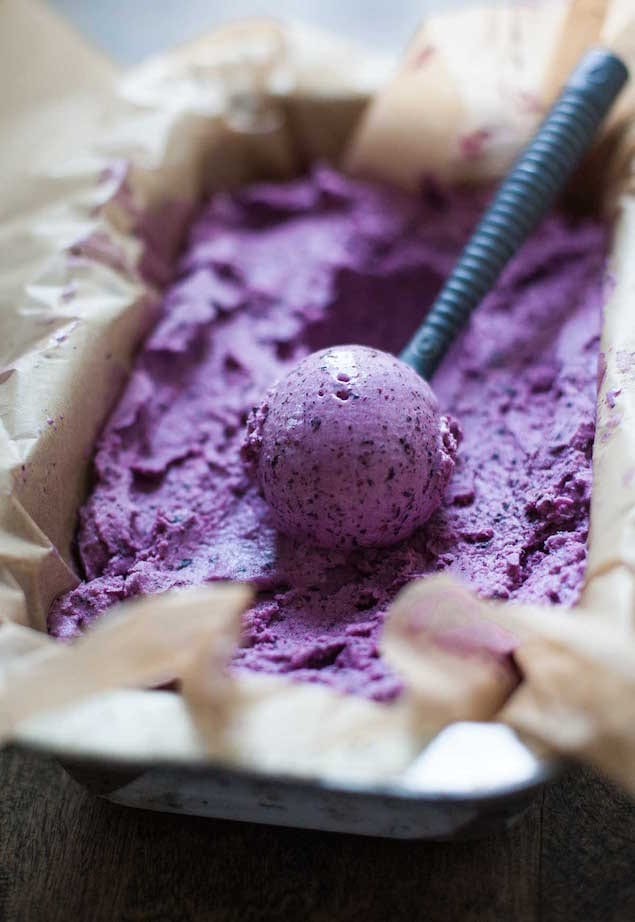 Cool Blueberry and Buttermilk Ice Cream