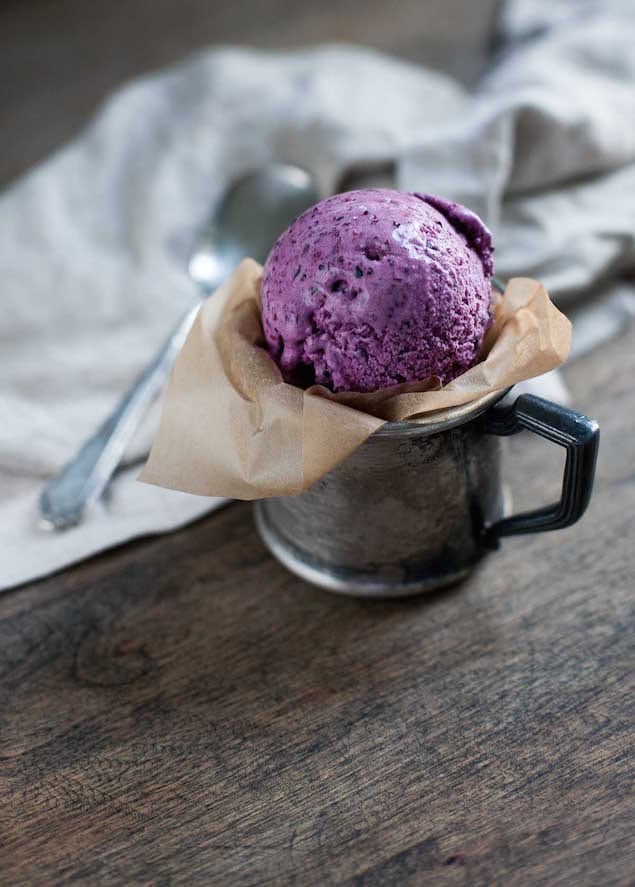 Cool Blueberry and Buttermilk Ice Cream