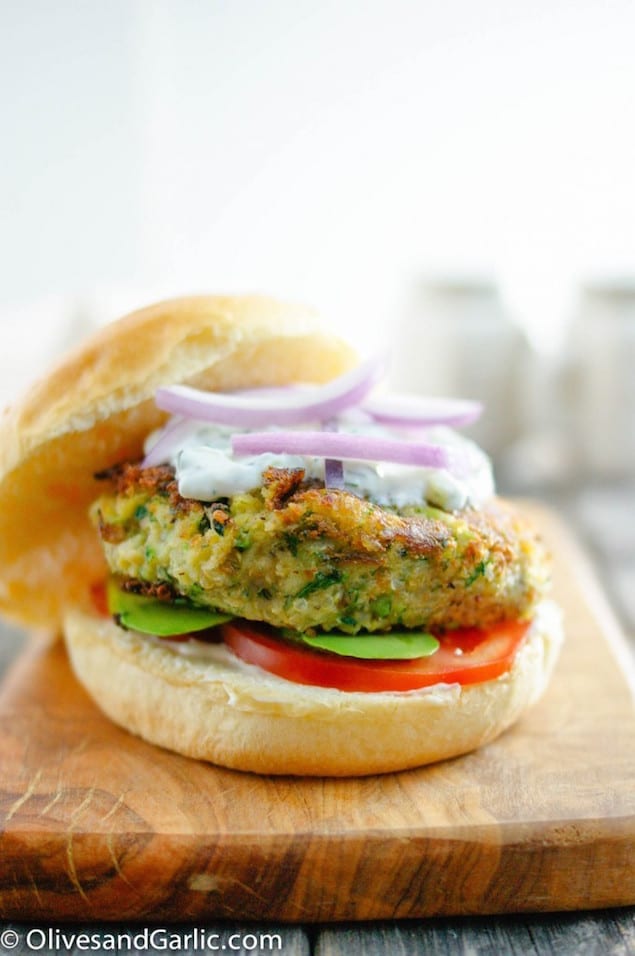 Zucchini Veggie Burgers with Quinoa