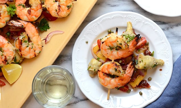 Grill Like An Italian With Colavita Grilled Shrimp And Polenta