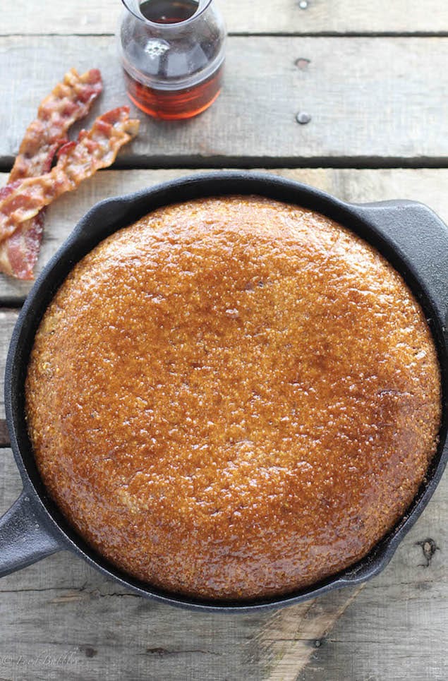 Skillet Cornbread Maple and Bacon