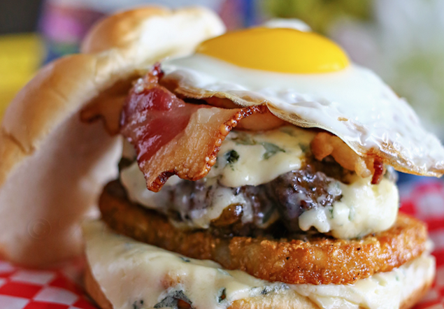 Castello Summer of Blue — Blue Cheese Breakfast Burger