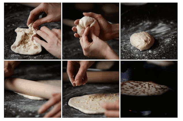 Cheese-Filled Garlic Naan Bread