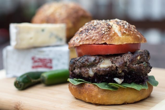 Castello Summer of Blue — Spicy Blue Brie Stuffed Burger