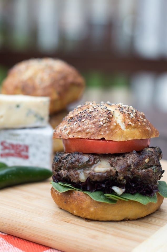 Castello Summer of Blue — Spicy Blue Brie Stuffed Burger