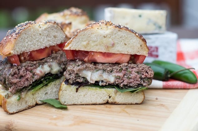 Castello Summer of Blue — Spicy Blue Brie Stuffed Burger