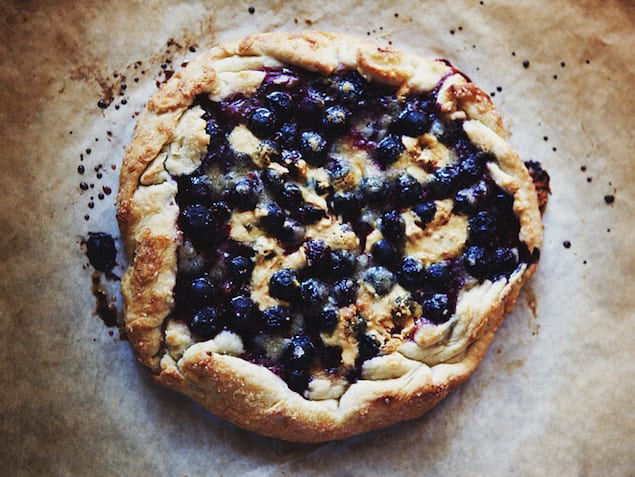 Caramelized White Chocolate and Blueberry Crostata